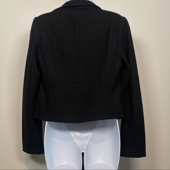 Odds & Evens Black Wool Zipper Closure Blazer - Picture 6 of 10